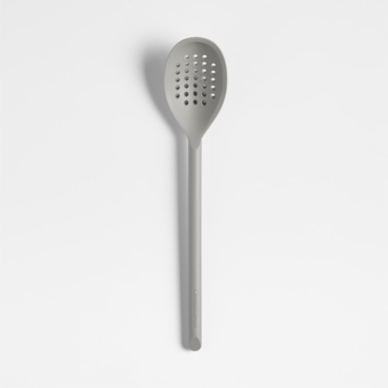 Crate & Barrel Grey Silicone Deep Slotted Spoon added by Spoak Member