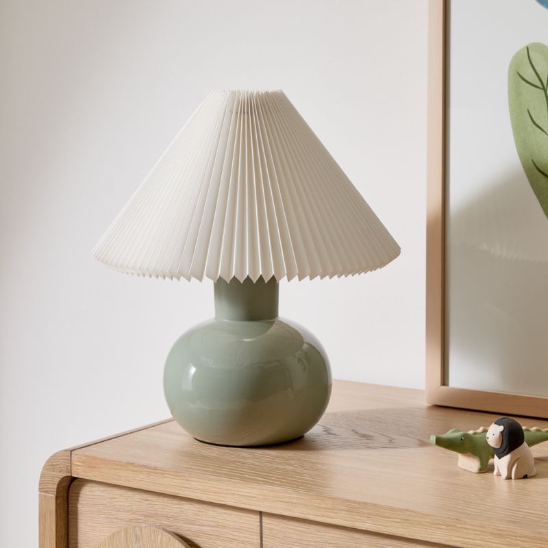 Flo Fluted Sage Green Ceramic Kids Table Lamp added by Spoak Member
