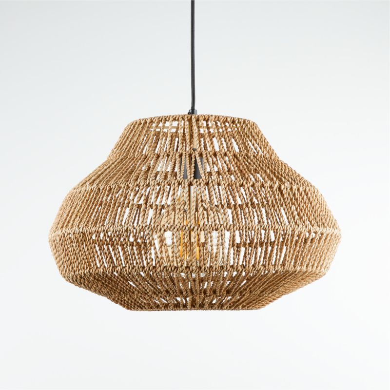 Cabo Small Woven Pendant Light + Reviews | Crate & Barrel added by Liz Kirby