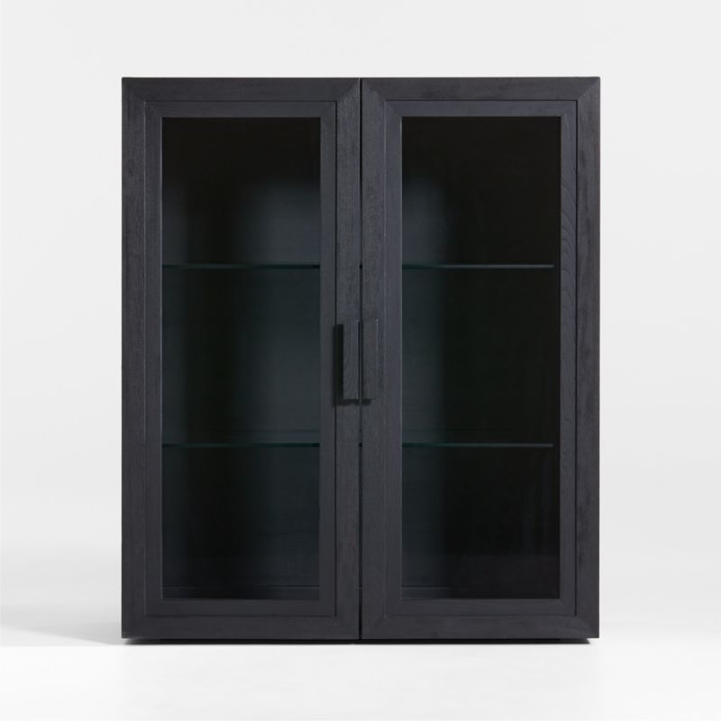 Calypso 36" Black Wood Modular Glass Door Bookcase Hutch added by Spoak Member