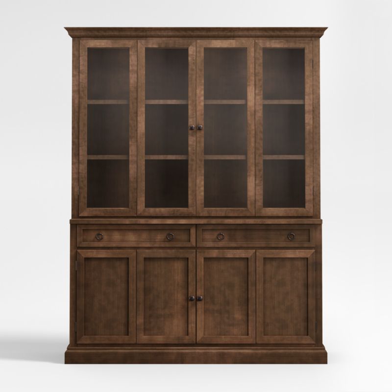 Cameo Nero Noce 2-Piece Entertainment Center with Wood and Glass Doors added by Spoak Member