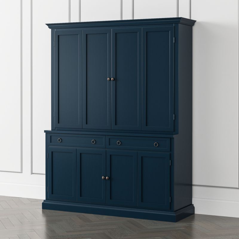 Cameo Indigo 2-Piece Entertainment Center with Wood Doors added by Spoak Member