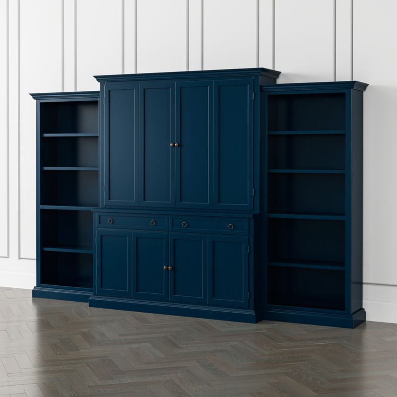 Cameo Indigo 4-Piece Entertainment Center with Open Bookcases added by Spoak Member