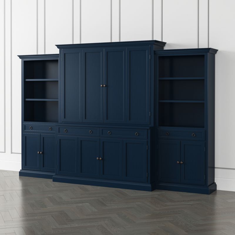 Cameo Indigo 4-Piece Entertainment Center with Storage Bookcases added by Spoak Member