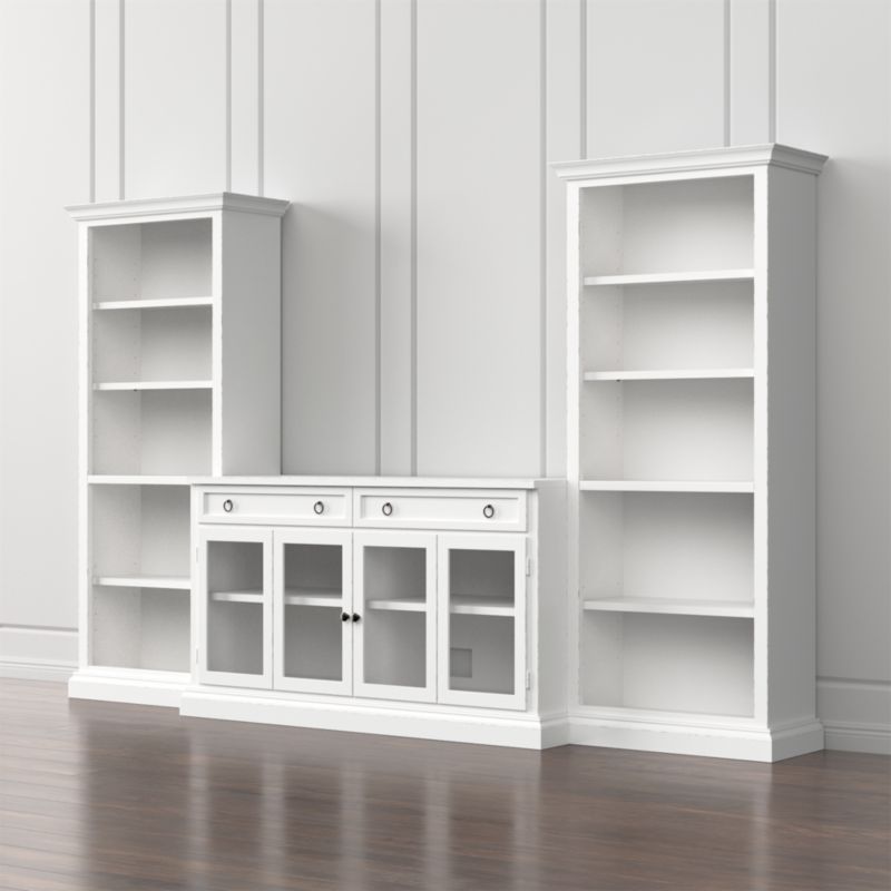 Cameo 3-Piece Modular White Glass Door Storage Media Entertainment Center added by Spoak Member