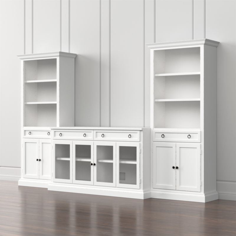 Cameo 3-Piece Modular White Glass Door Storage Media Entertainment Center added by Spoak Member
