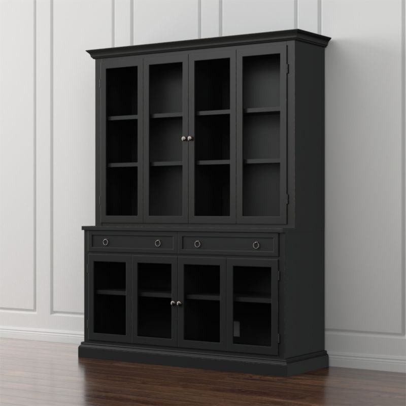 Cameo 2-Piece Modular Bruno Black Glass Door Wall Unit added by Spoak Member