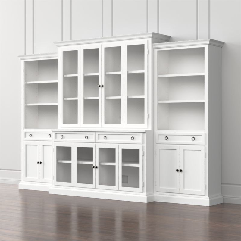 Cameo 4-Piece Modular White Glass Door Wall Unit added by Spoak Member
