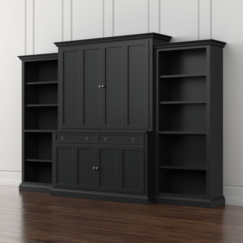 Cameo 4-Piece Bruno Black Open Bookcase Entertainment Center added by Spoak Member