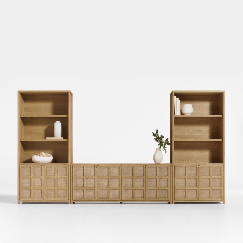 Campagna 154" Rattan and Natural Oak Wood Storage Media Console Set added by Spoak Member