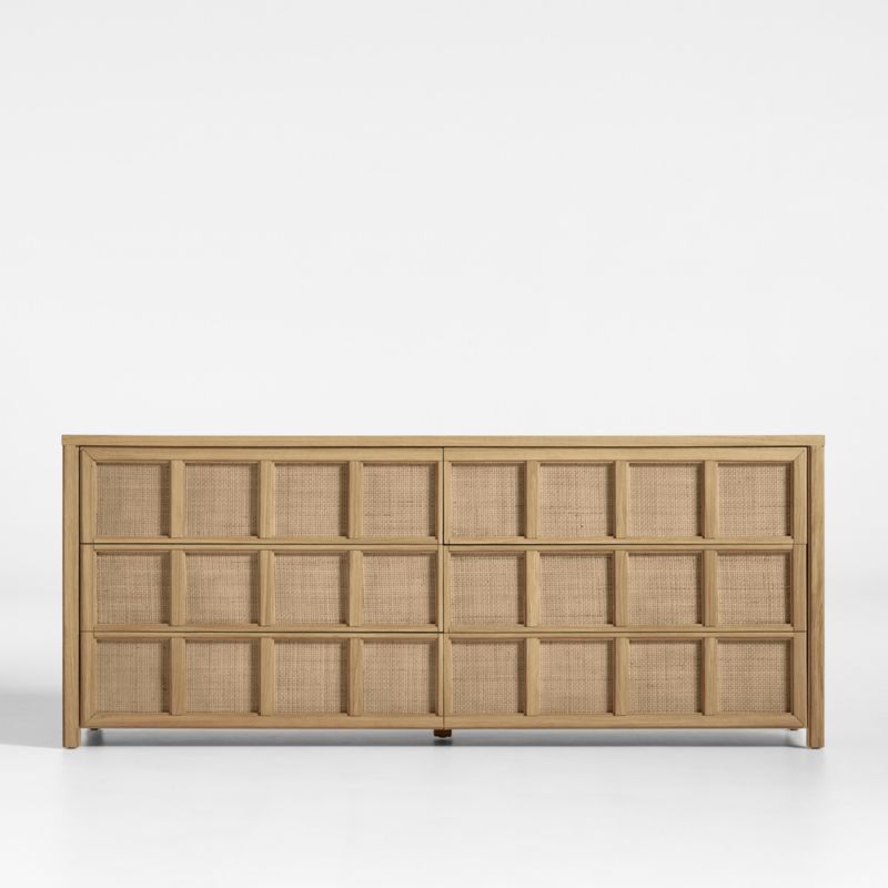 Campagna 70.6" Rattan and Natural Oak Wood 6-Drawer Dresser added by Spoak Member