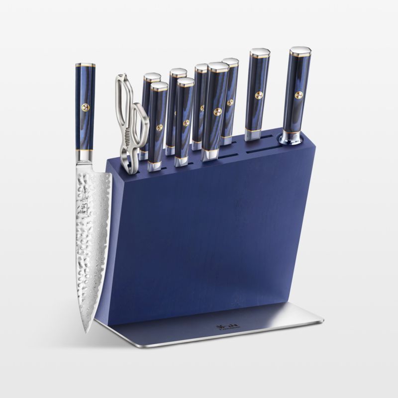 Cangshan ® Kita Blue 12-Piece HUA Knife Block Set Blue Block added by Spoak Member