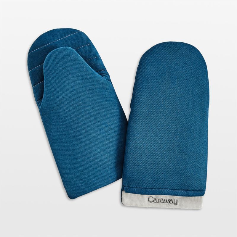 Caraway Organic Cotton Navy Oven Mitt, Set of 2 added by Spoak Member