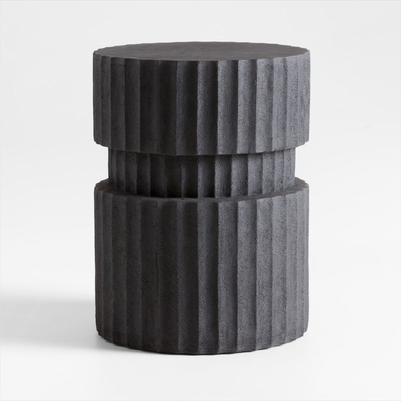 Cerca Black Resin and Glass Fiber Indoor/Outdoor Side Table added by Spoak Member