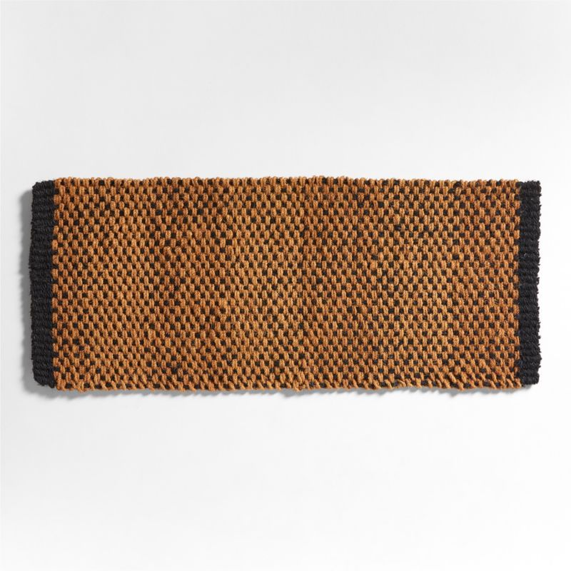 Checkered Coir Black and Natural Indoor/Outdoor Double Doormat 24"x57" added by Spoak Member