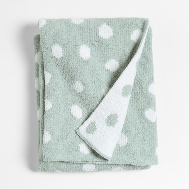 Reversible Muted Teal Chenille Dot Baby Stroller Blanket added by Spoak Member