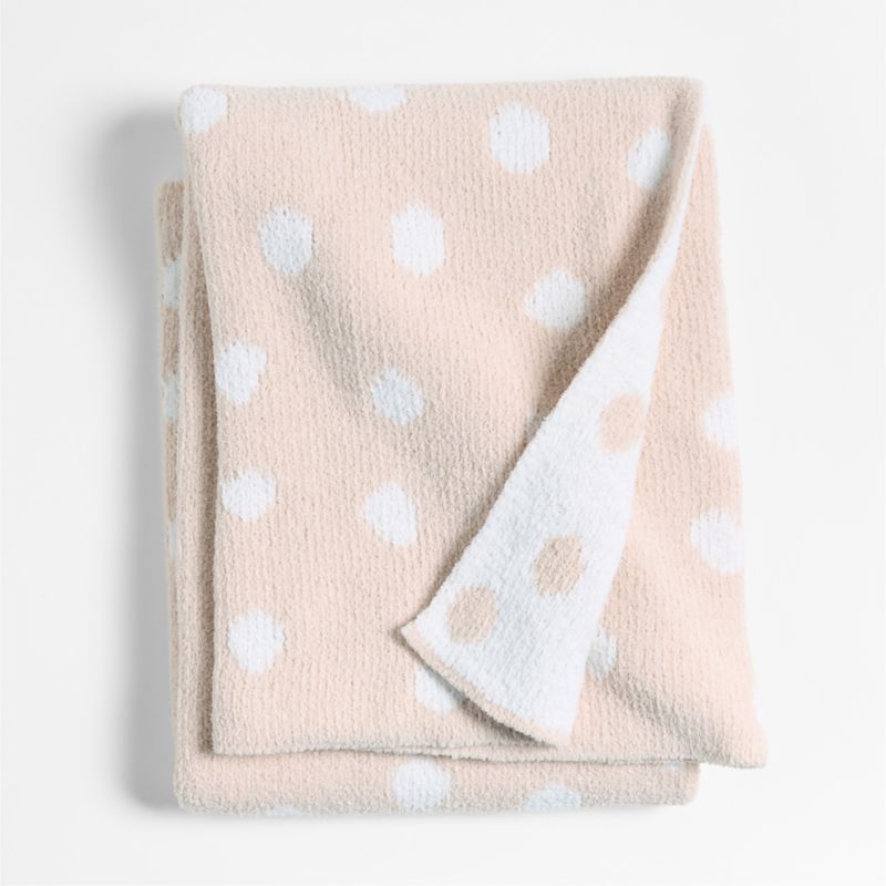 Reversible Pink Tint Chenille Dot Baby Stroller Blanket added by Spoak Member