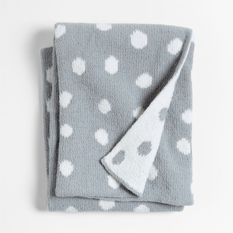 Reversible Mist Blue Chenille Dot Baby Stroller Blanket added by Spoak Member