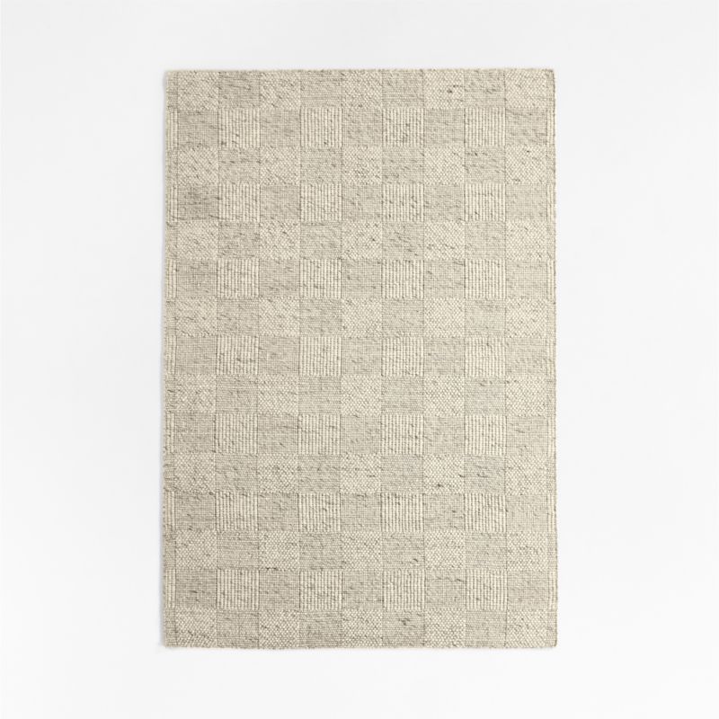 Chunky Squares Wool and Polyester Grey Kid's Performance Rug 9'x12' added by Spoak Member