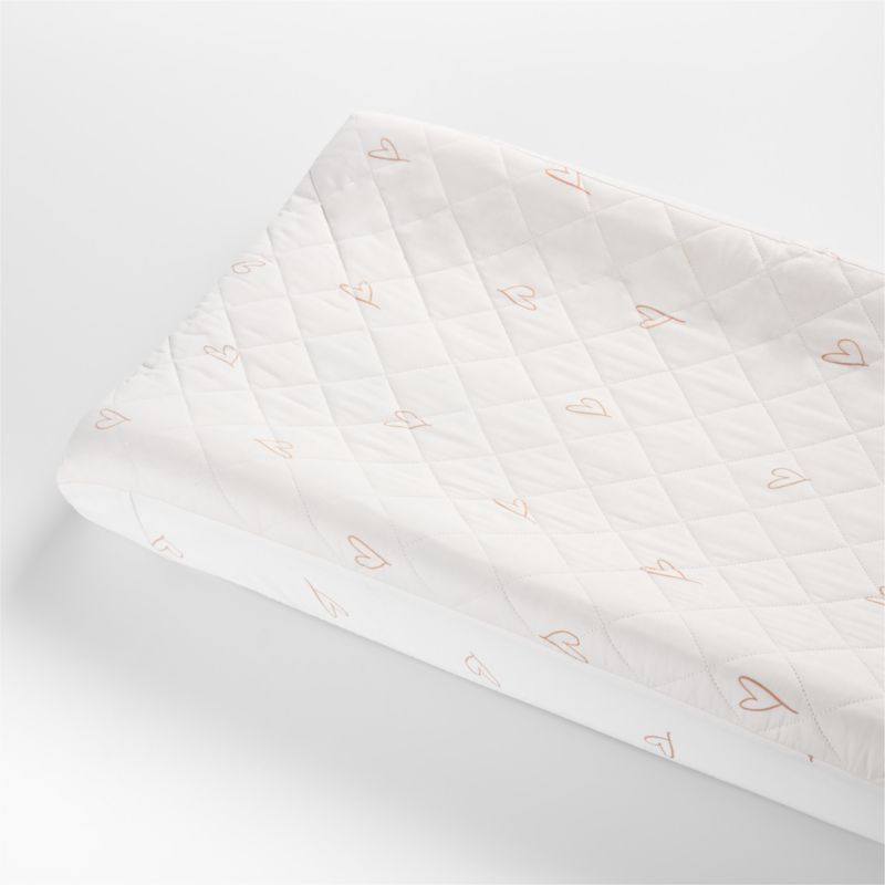 Clay Heart Organic Cotton Baby Changing Pad Cover by Leanne Ford added by Spoak Member