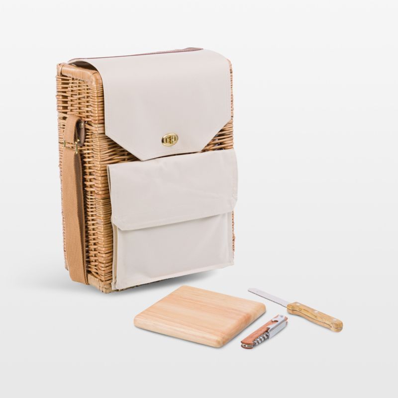 Corsica Tan Woven Wine & Cheese Outdoor Picnic Basket added by Spoak Member