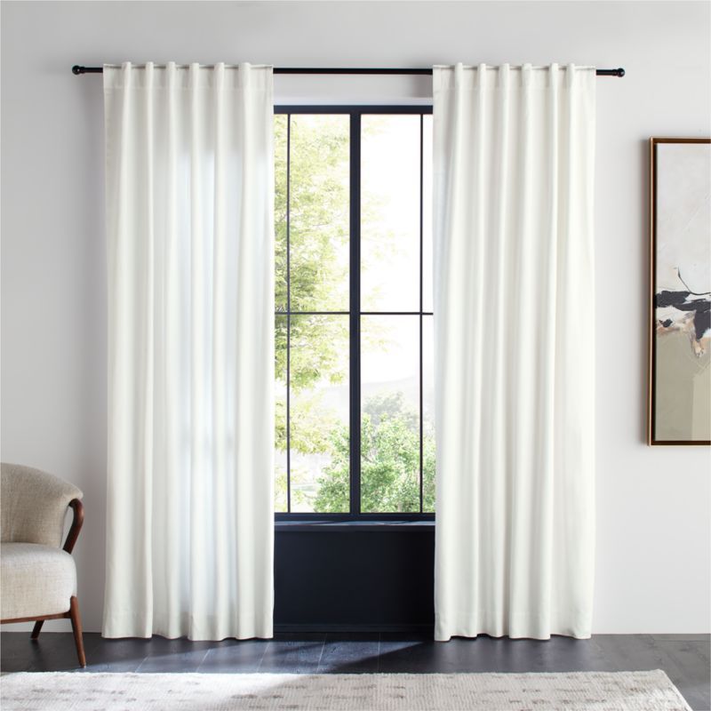 Crisp White Organic Cotton Sateen Window Curtain Panel 52"x108" added by Spoak Member