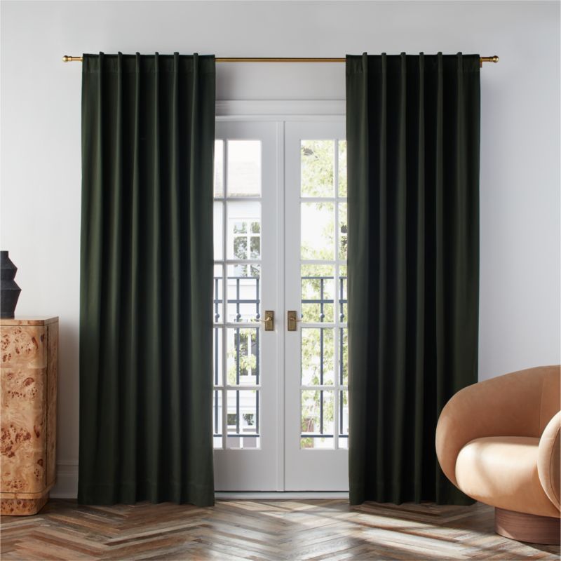 Ficus Green Organic Cotton Sateen Window Curtain Panel 52"x96" added by Spoak Member