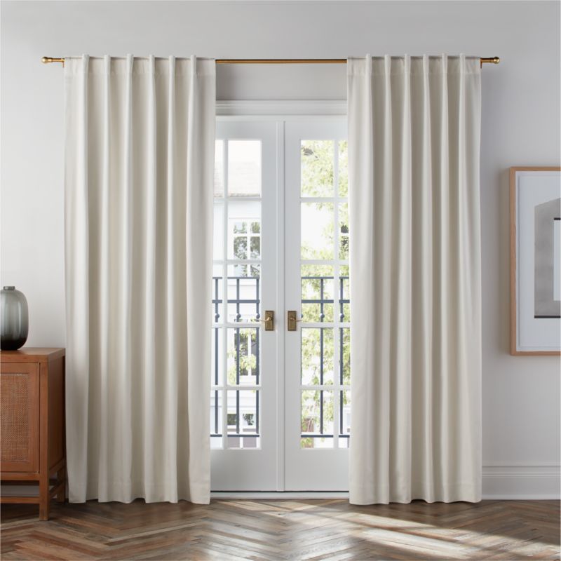 Ivory Organic Cotton Sateen Blackout Window Curtain Panel 52"x120" added by Spoak Member