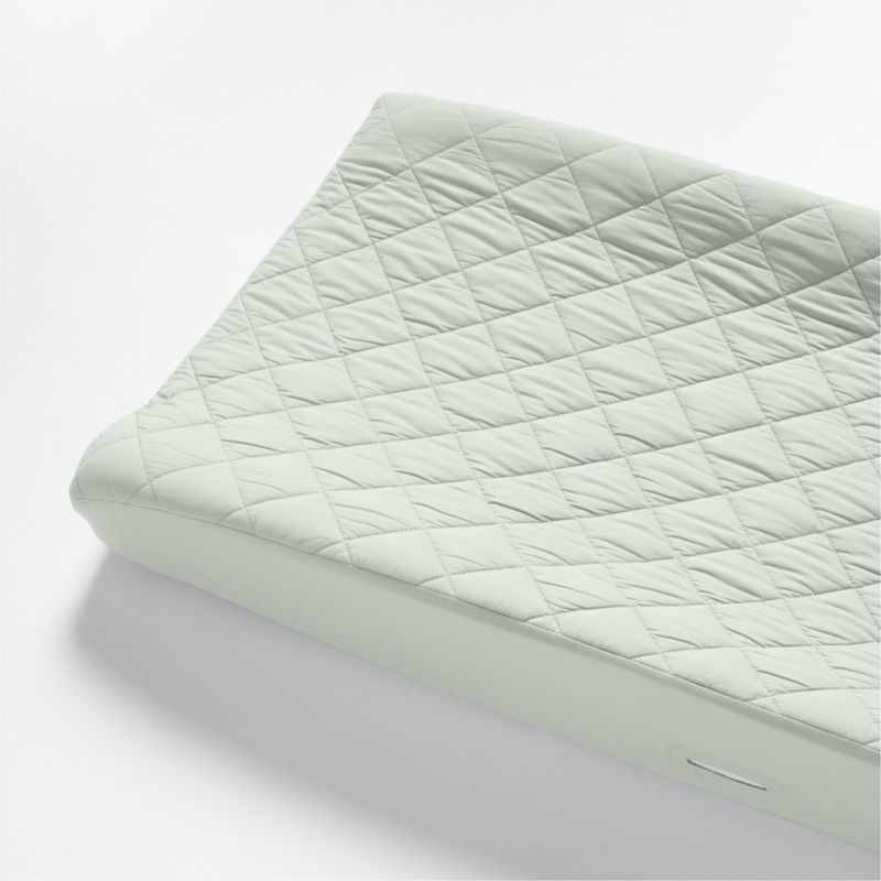Cozy Cloud Muted Teal Washed Organic Cotton Baby Changing Pad Cover added by Spoak Member