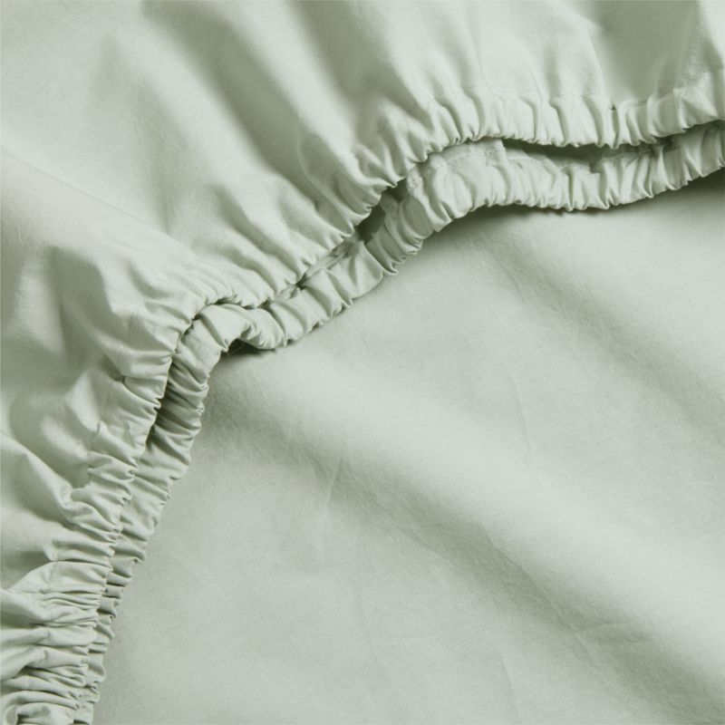 Cozy Cloud Muted Teal Washed Organic Cotton Baby Fitted Crib Sheet added by Spoak Member