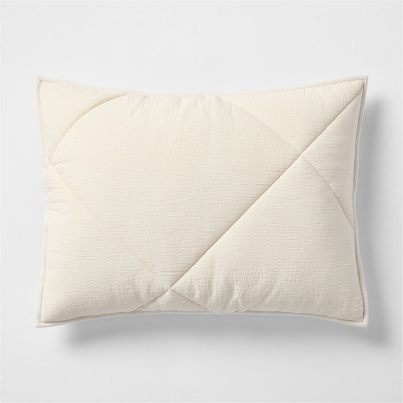 Aire Cotton Crinkle Matelasse Calm Beige Standard Bed Pillow Sham added by Spoak Member