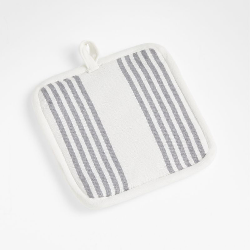 Cuisine Stripe Grey Organic Cotton Pot Holder added by Spoak Member