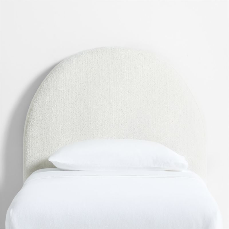 Curved Boucle White Twin Charging Wall-Mounted Headboard added by Spoak Member
