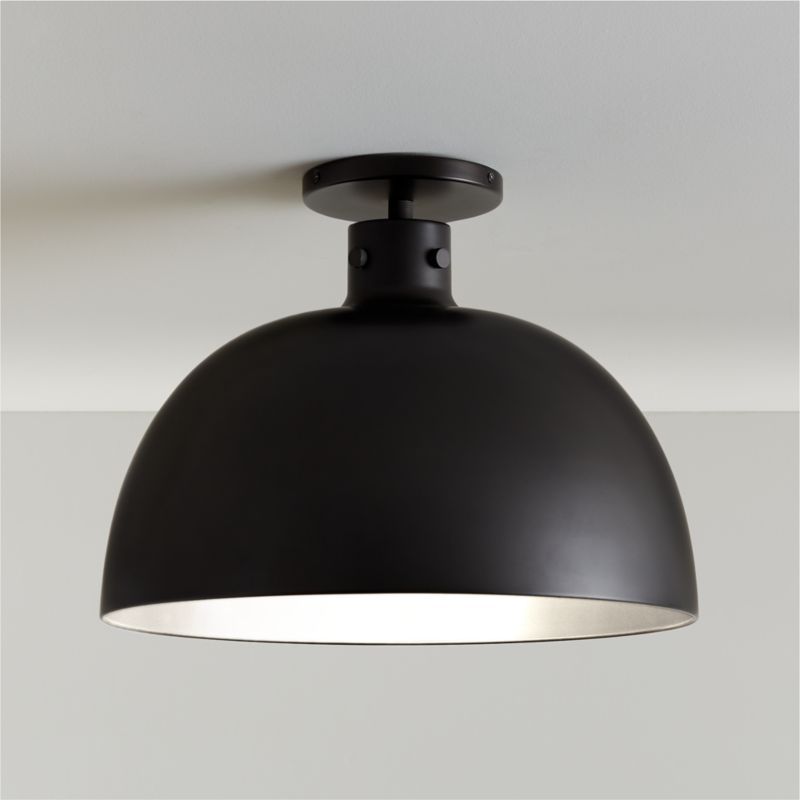 Dakota Black Flush Mount Light with Large Black Dome added by Spoak Member