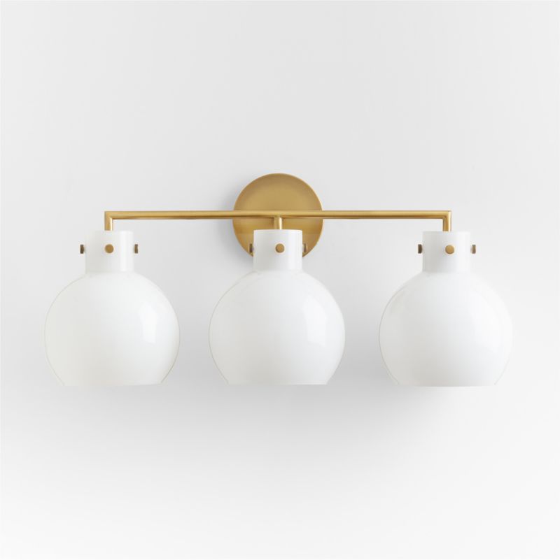Dakota Brass 3-Light Wall Sconce with Milk Glass Globe added by Spoak Member
