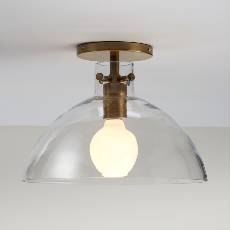Dakota Brass Flush Mount Light with Large Clear Glass Dome added by Spoak Member