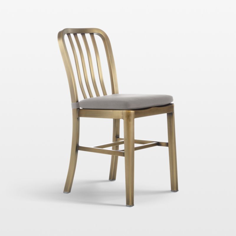 Delta Brass Side Chair with Alloy Grey Cushion added by Spoak Member