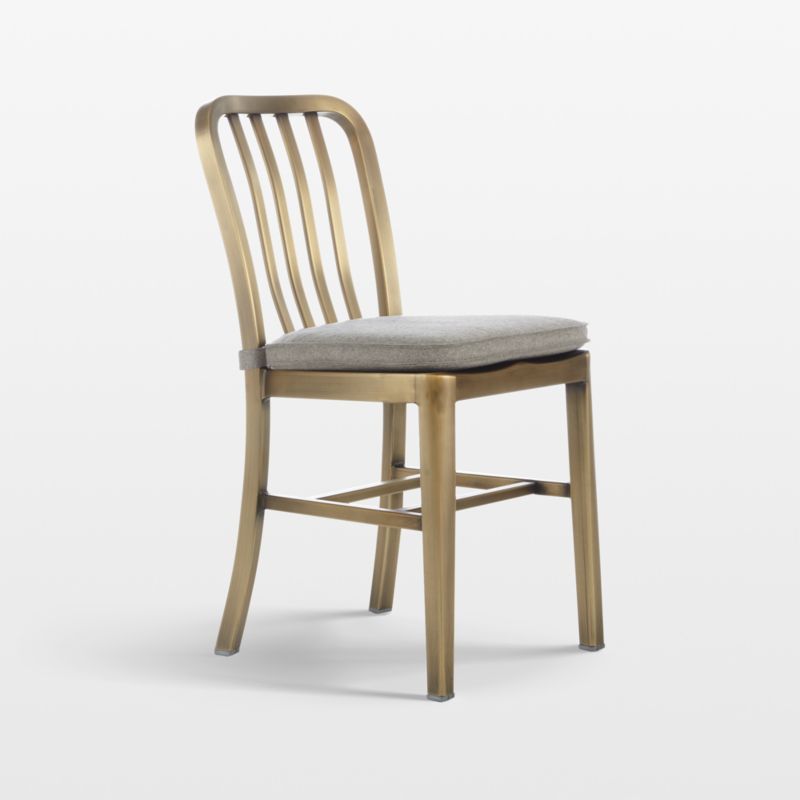 Delta Brass Side Chair with Felt Grey Cushion added by Spoak Member