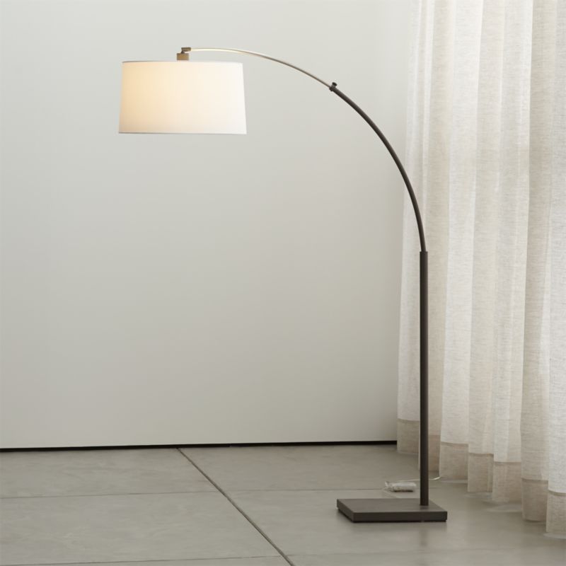 Dexter Arc Floor Lamp with White Shade 74" added by Spoak Member
