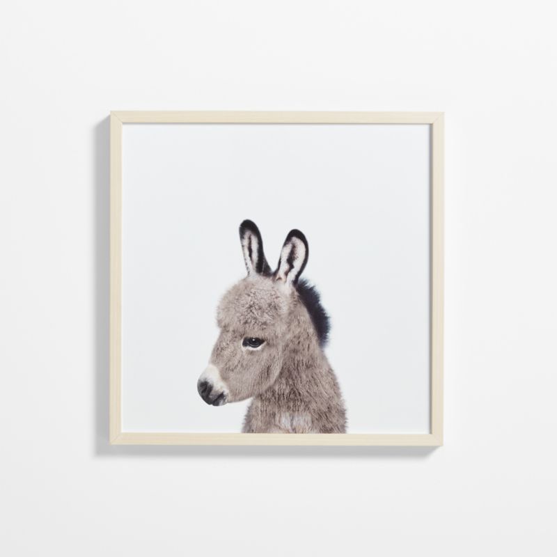 Baby Donkey Maple Wood Framed Wall Art Print added by Spoak Member