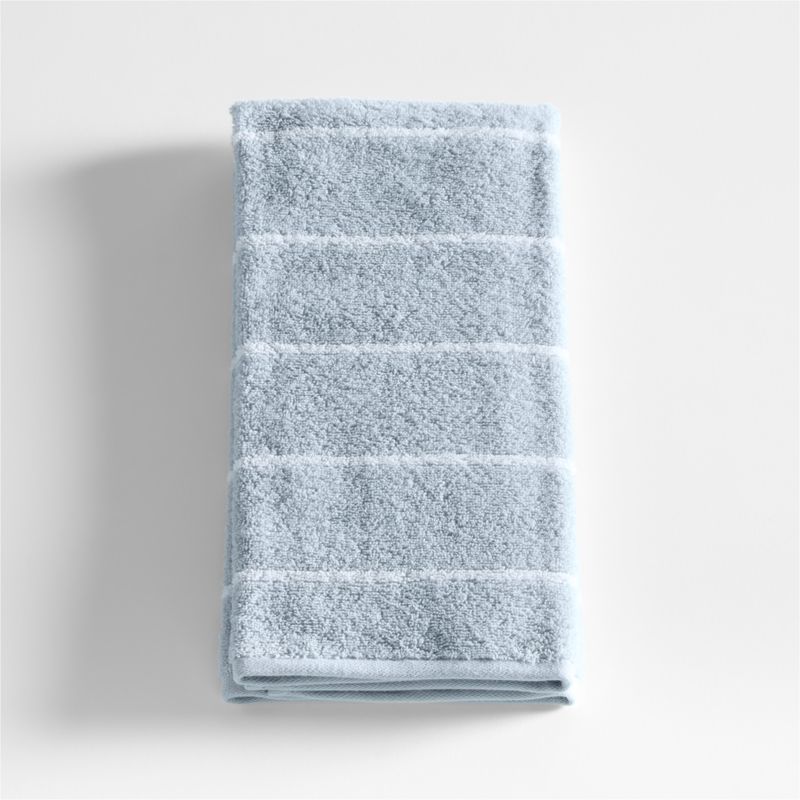 Dorm Turkish Organic Cotton Sky Blue Striped Hand Towel added by Spoak Member