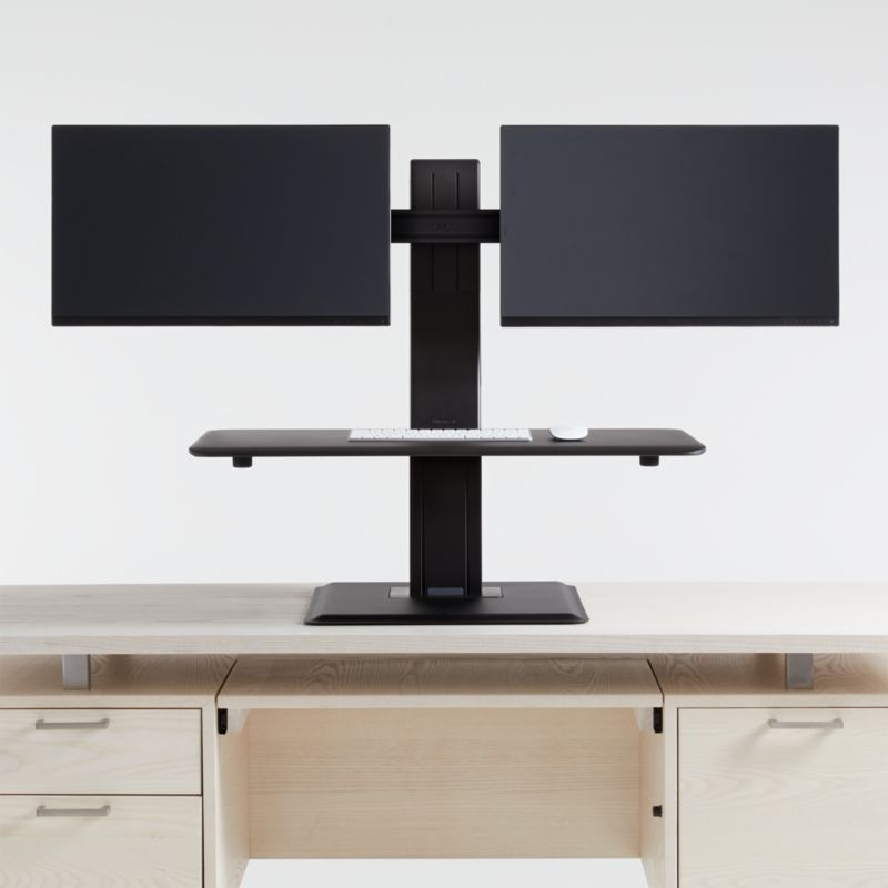 Humanscale ® Black Dual Monitor Quickstand Eco Standing Desk Converter added by Spoak Member