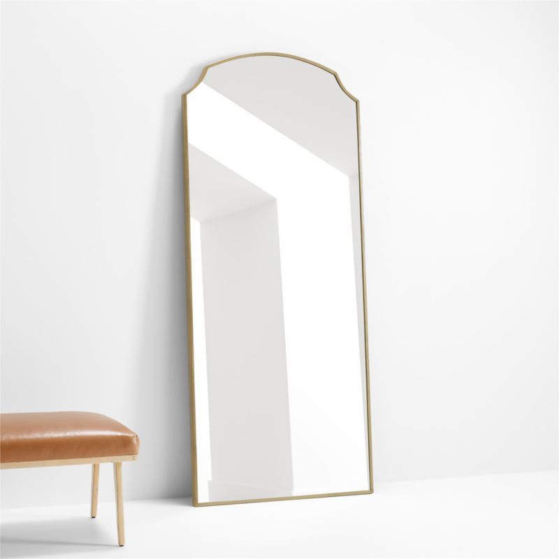 Emmy Narrow Brass Arch Floor Mirror 32"x76.25" added by Spoak Member