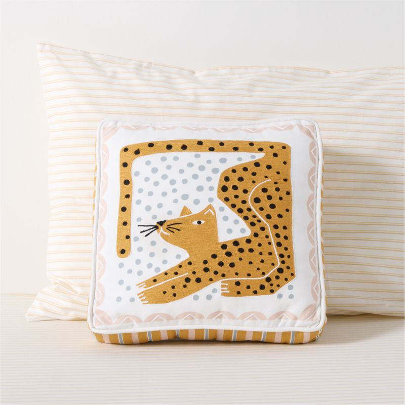 Endangered Animal Lorena Leopard Cotton Kids Throw Pillow added by Spoak Member
