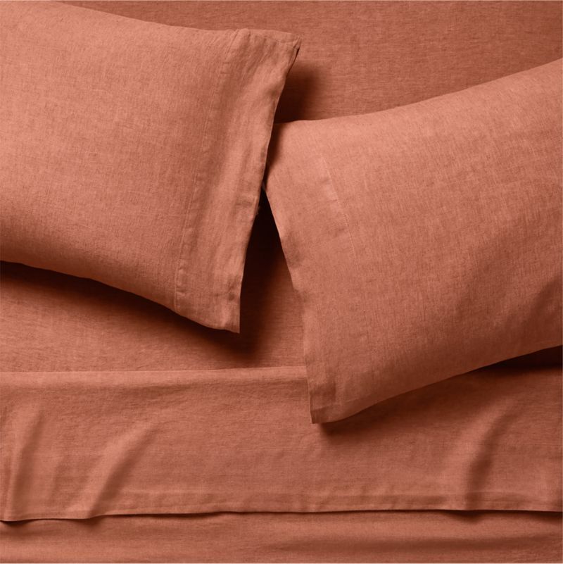 New Natural EUROPEAN FLAX ™-Certified Linen Copper King Bed Sheet Set added by Spoak Member