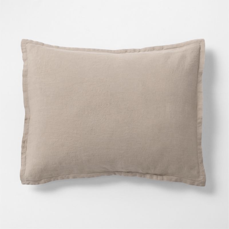 New Natural European Flax ™-Certified Linen Clay Taupe Standard Bed Pillow Sham added by Spoak Member