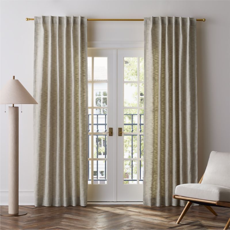 EUROPEAN FLAX ™-Certified Textured Linen Natural Window Curtain Panel 48"x108" added by Spoak Member