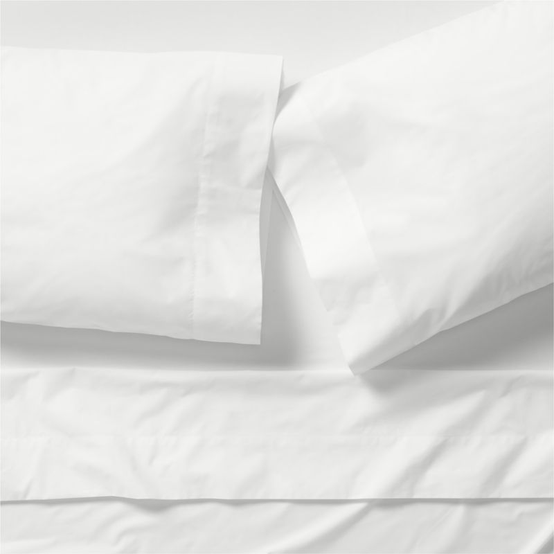 Everyday Organic Cotton Percale White Queen Bed Sheet Set added by Spoak Member