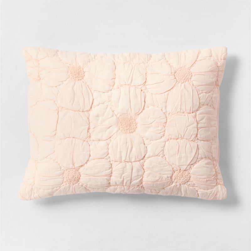 Flora Voile Organic Cotton Textured Pink Tint Standard Bed Pillow Sham added by Spoak Member