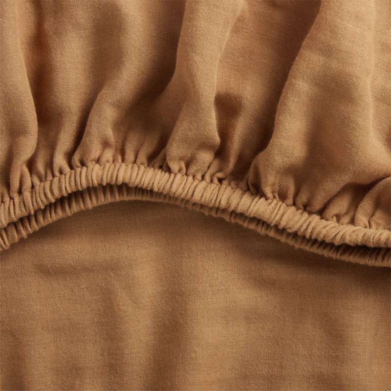 Supersoft Brulee Brown Organic Cotton Gauze Baby Crib Fitted Sheet added by Spoak Member